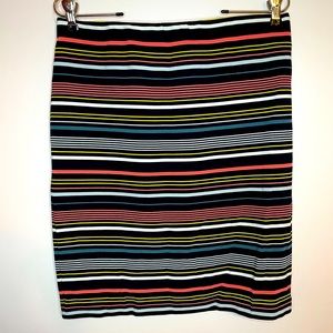 LOFT Primary Stripes Pencil Skirt | Petite M | Comfort Stretch